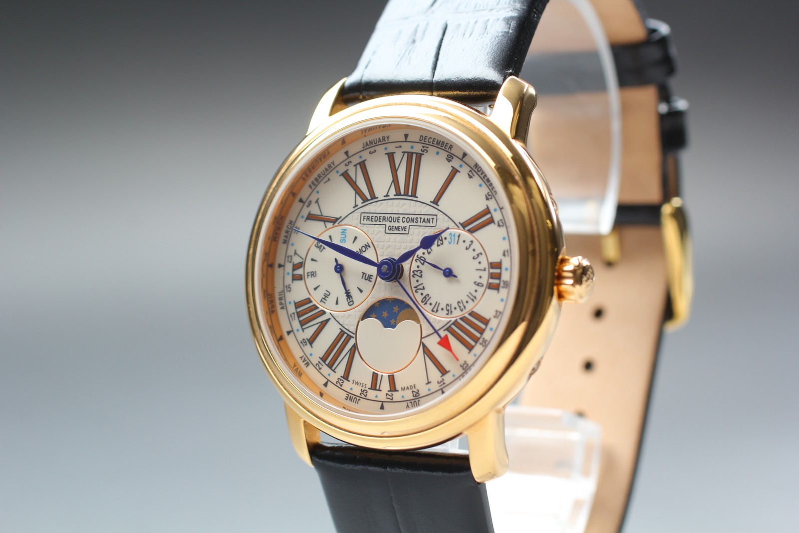Frederique Constant FC270X3P4/5/6 Moon Phase 38mm Quartz Men’s Watch [Near MINT]