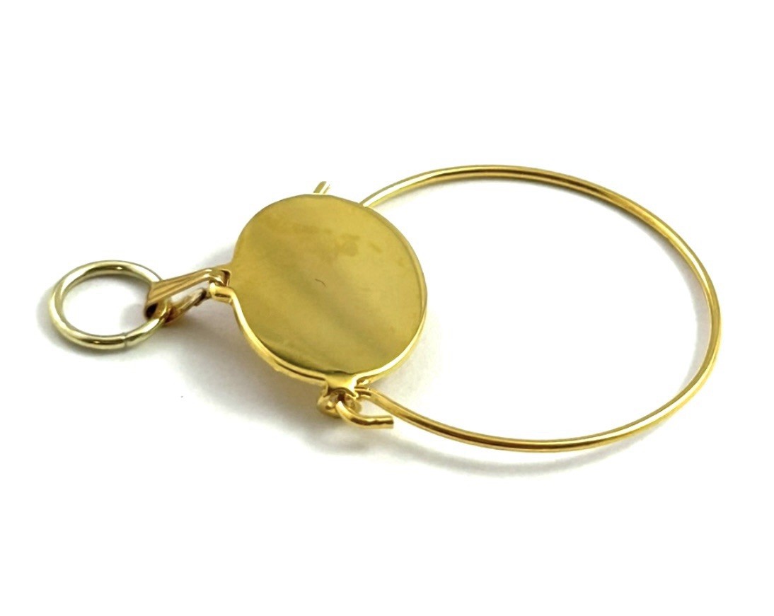 Vintage Charm Holder Pendant Vintage Jewelry Gold Plated Metal