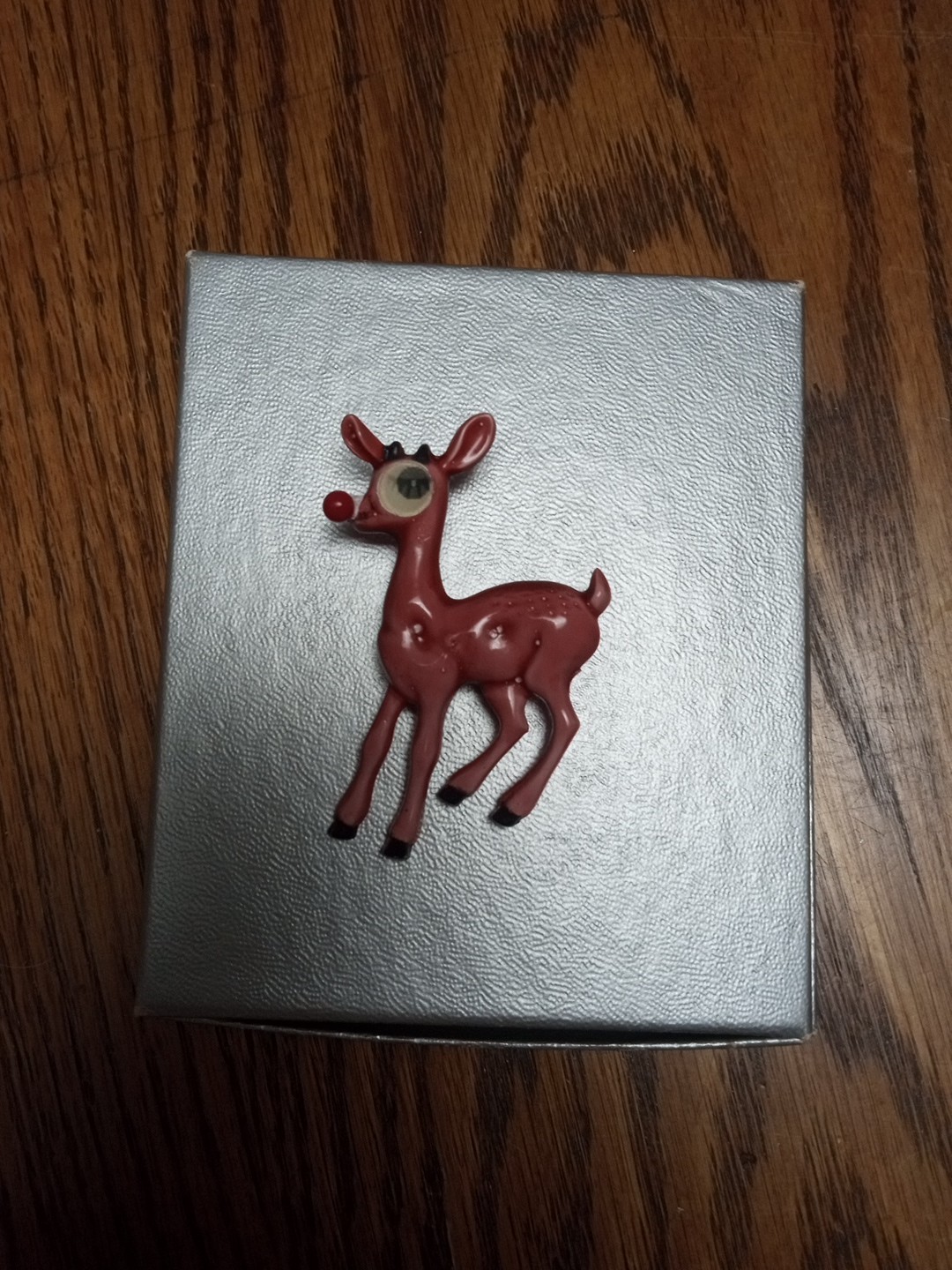 Winking Raindeer Pin 1940s Vintage