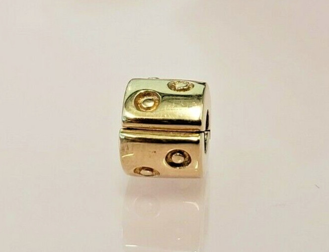 PANDORA | 14K GOLD SEEING SPOTS CLIP CHARM ✪NEW✪ 750345 RARE RETIRED 585 ALE USA