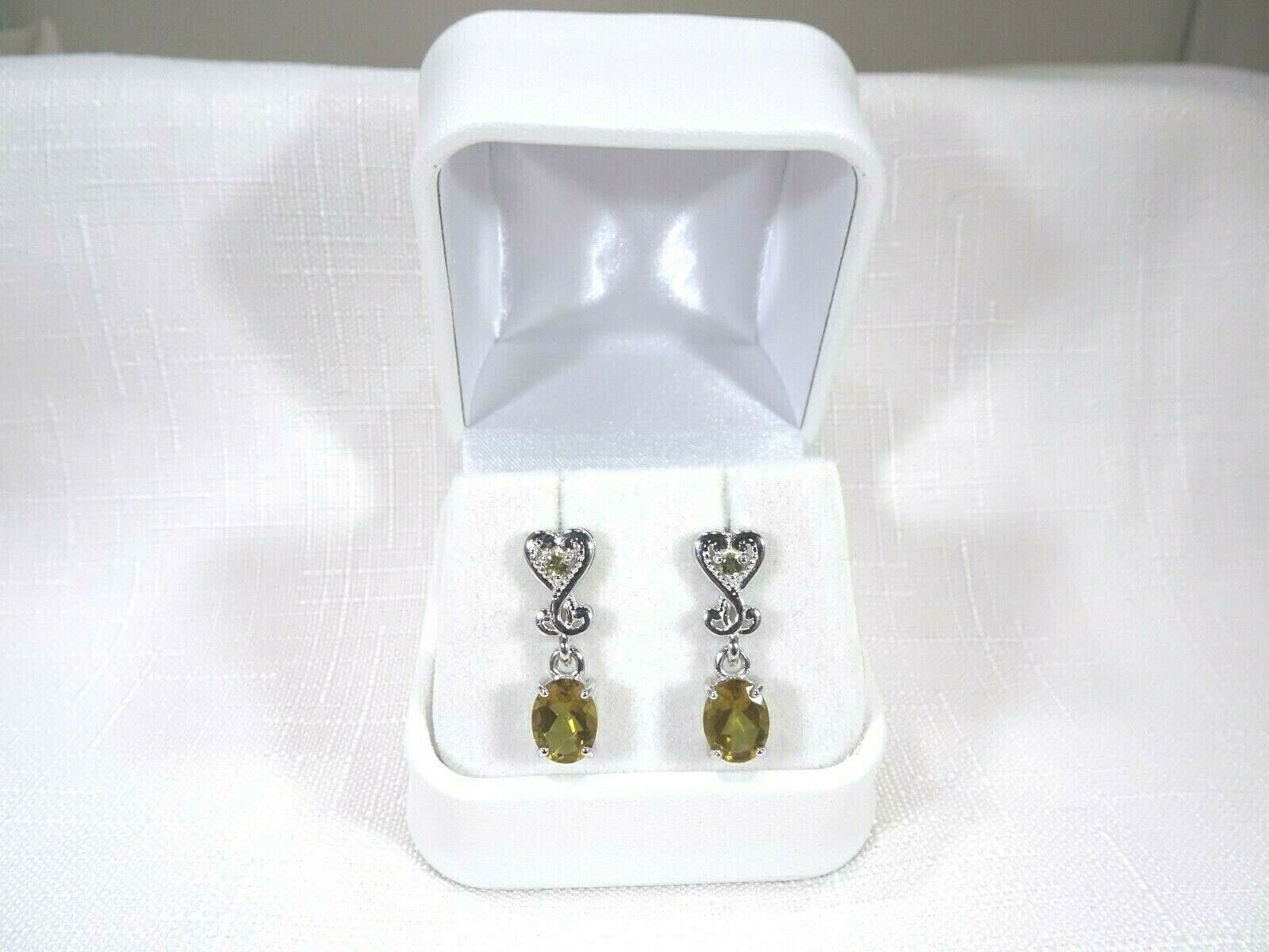 3.56 ct Colour Change Diaspore Sterling Silver Victorian Style Post Earrings
