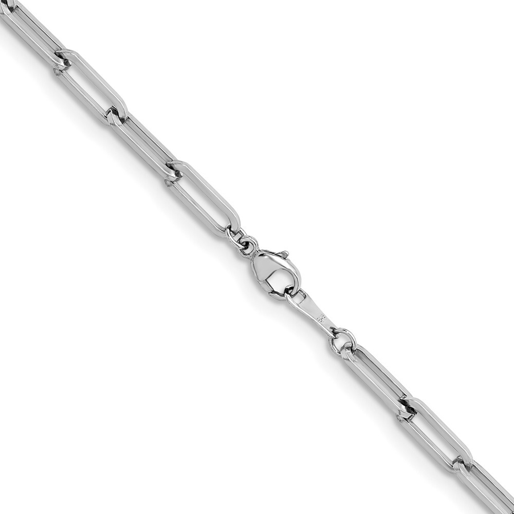 950 Platinum Polished 3.7mm Solid Paperclip Link Chain Necklace 16″- 19.39gram