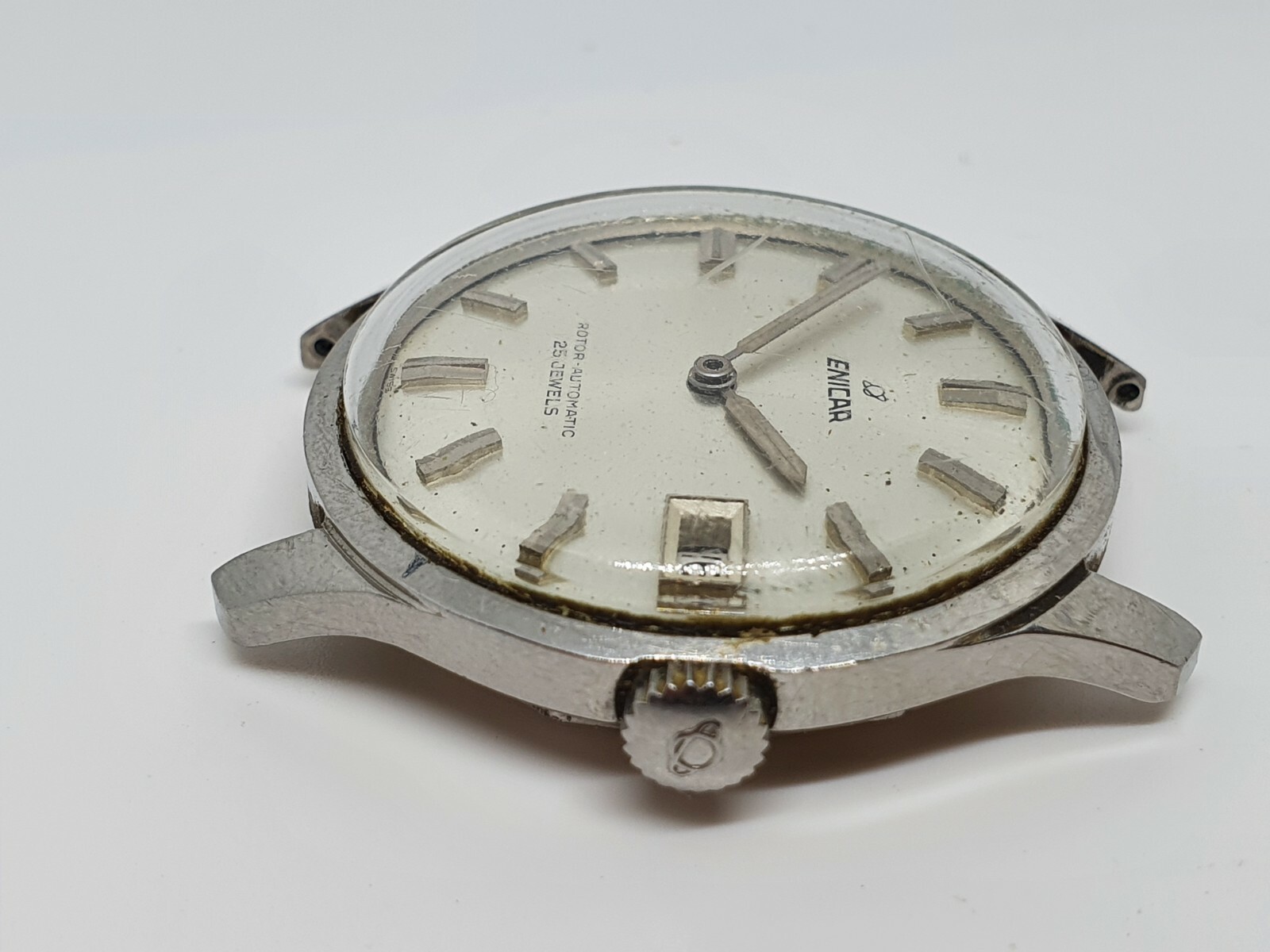 Vintage ENICAR watch cal 1145 automatic ref 125/007 needs attention