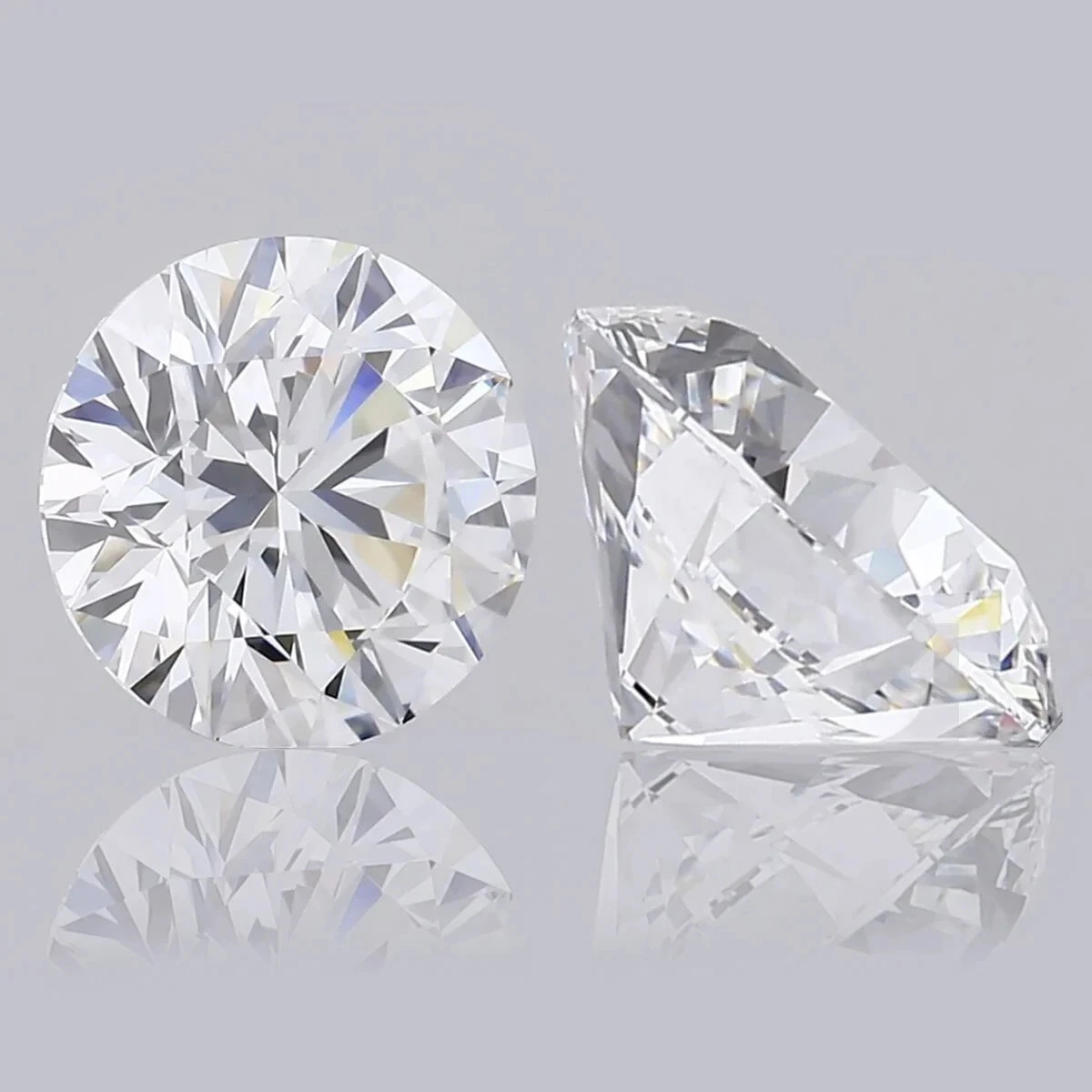 2.10 Ct Loose Moissanite Round Cut 8.50 mm D Color, IF Clarity -AGL Certified