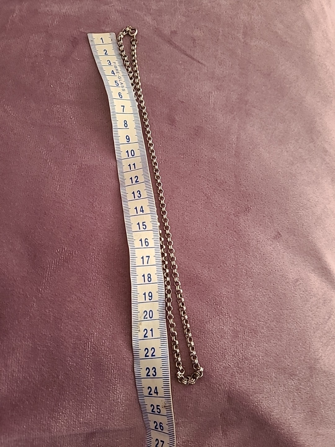 Vintage Silver tone 3mm Belcher Chain Necklace 51cm Length 12.41g