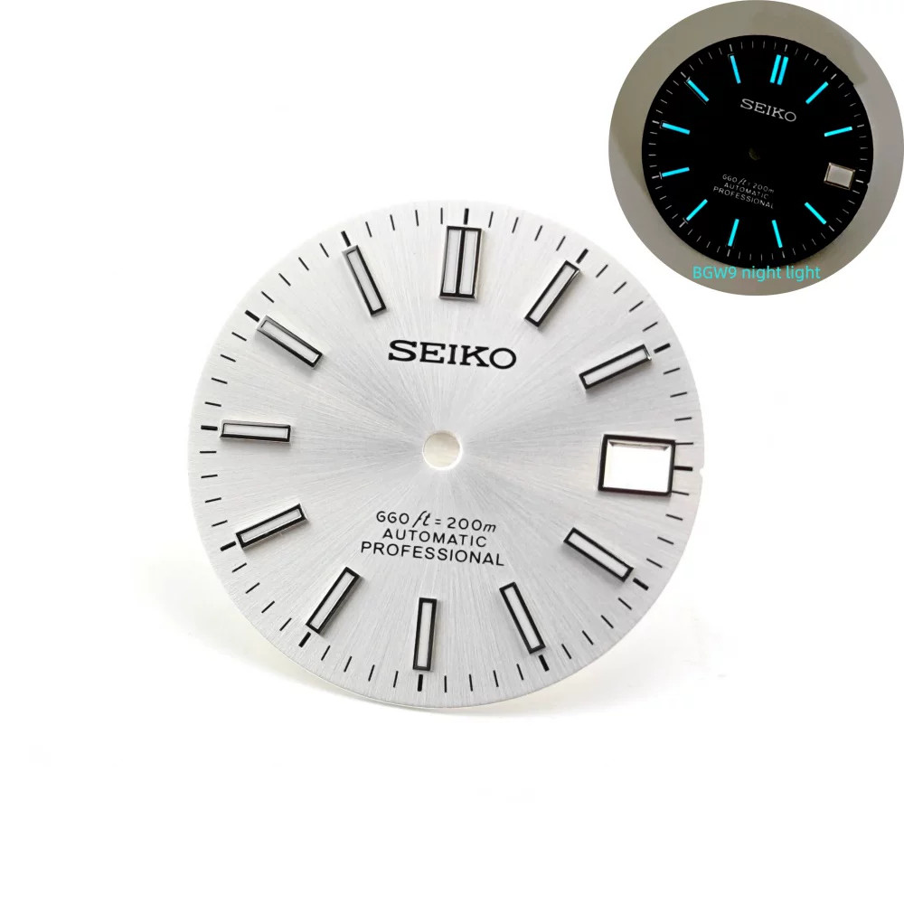 28.5mm Sun pattern Watch Dial Blue Luminous For NH35 NH36 4R Movement