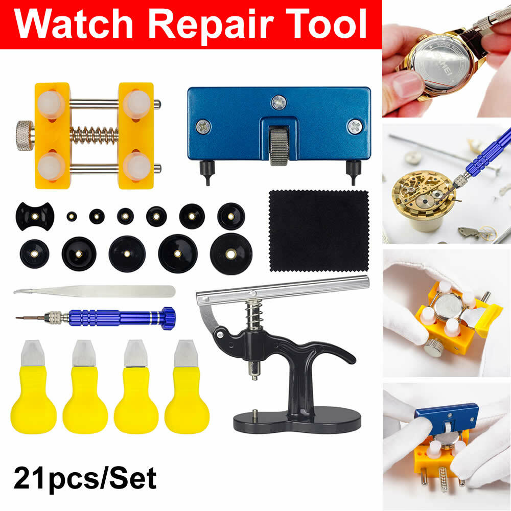 Watch Repair Kit Professional Tool Battery Replace Back Case Opener Remover Set
