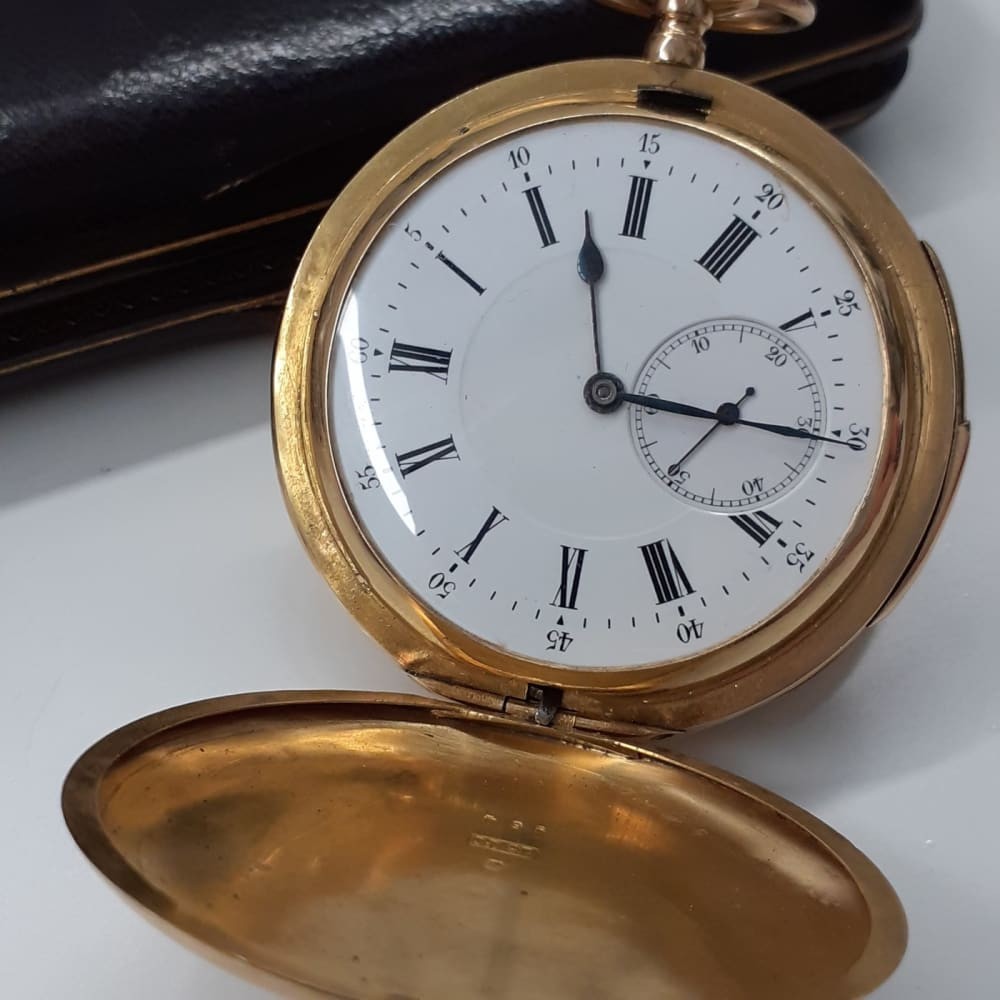W/Box Pocket Watch Anonimo 52 mm 18K Yellow Gold Watch 20517 Sold By Walser Wald