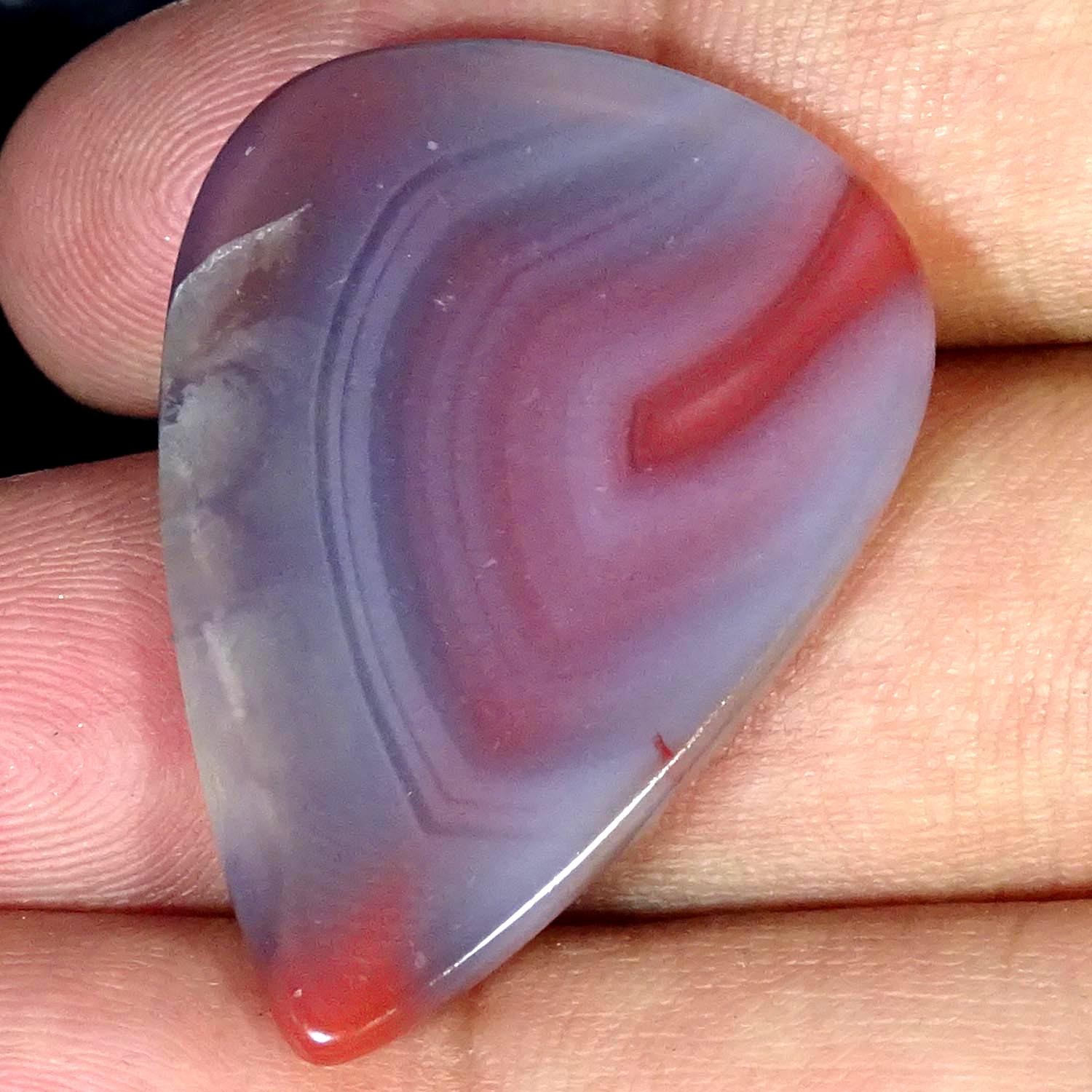 30.80Cts Natural Designer Botswana Agate Pear Cabochon Gemstone 25X35X5MM