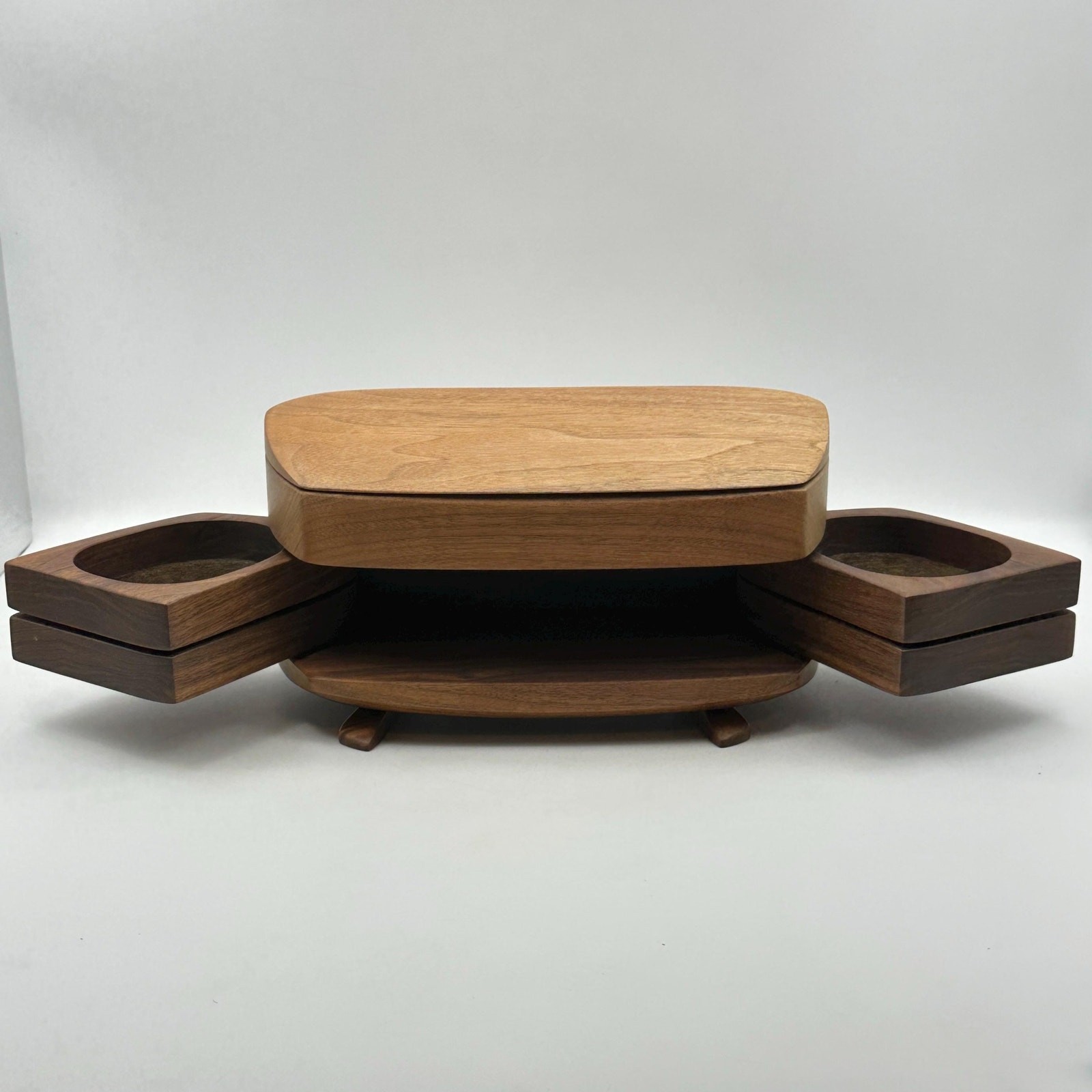 Kellam Studio Handcrafted Walnut Wood 5-Drawer Jewelry Box