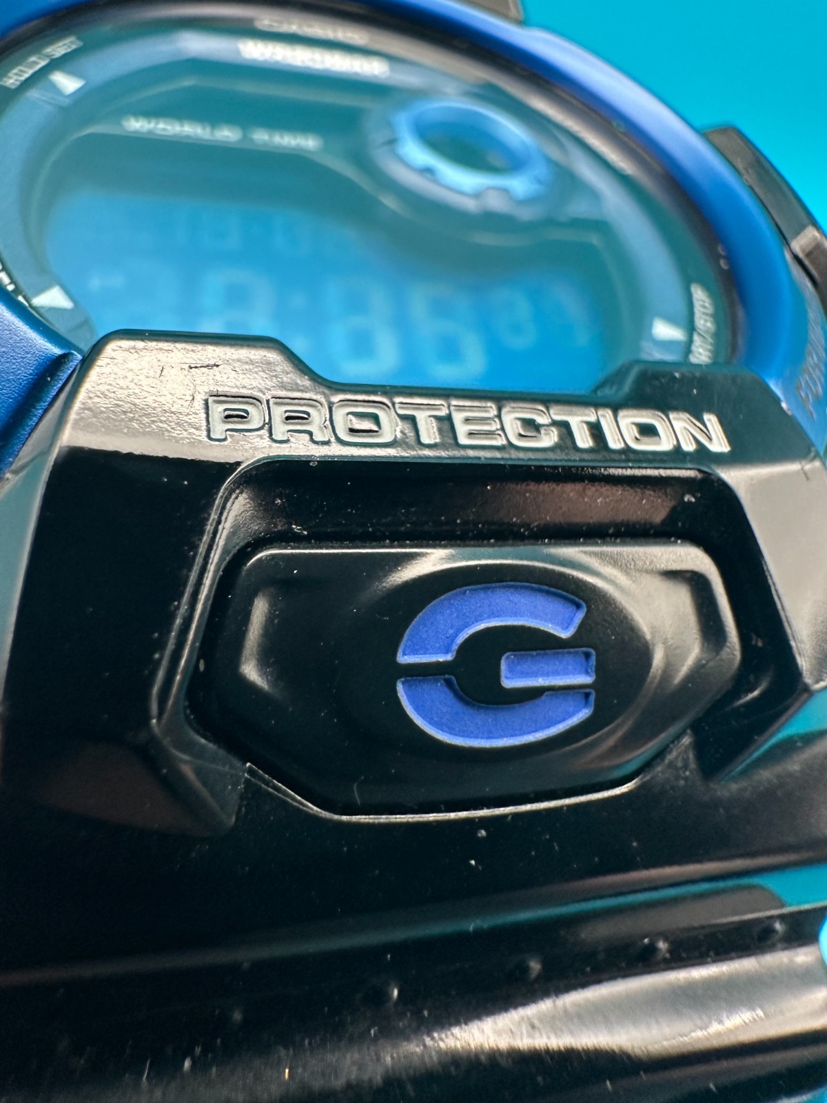 Casio G-Shock G-8900A-1 World Timer Gloss Black Blue Digital Men’s Watch CLEAN