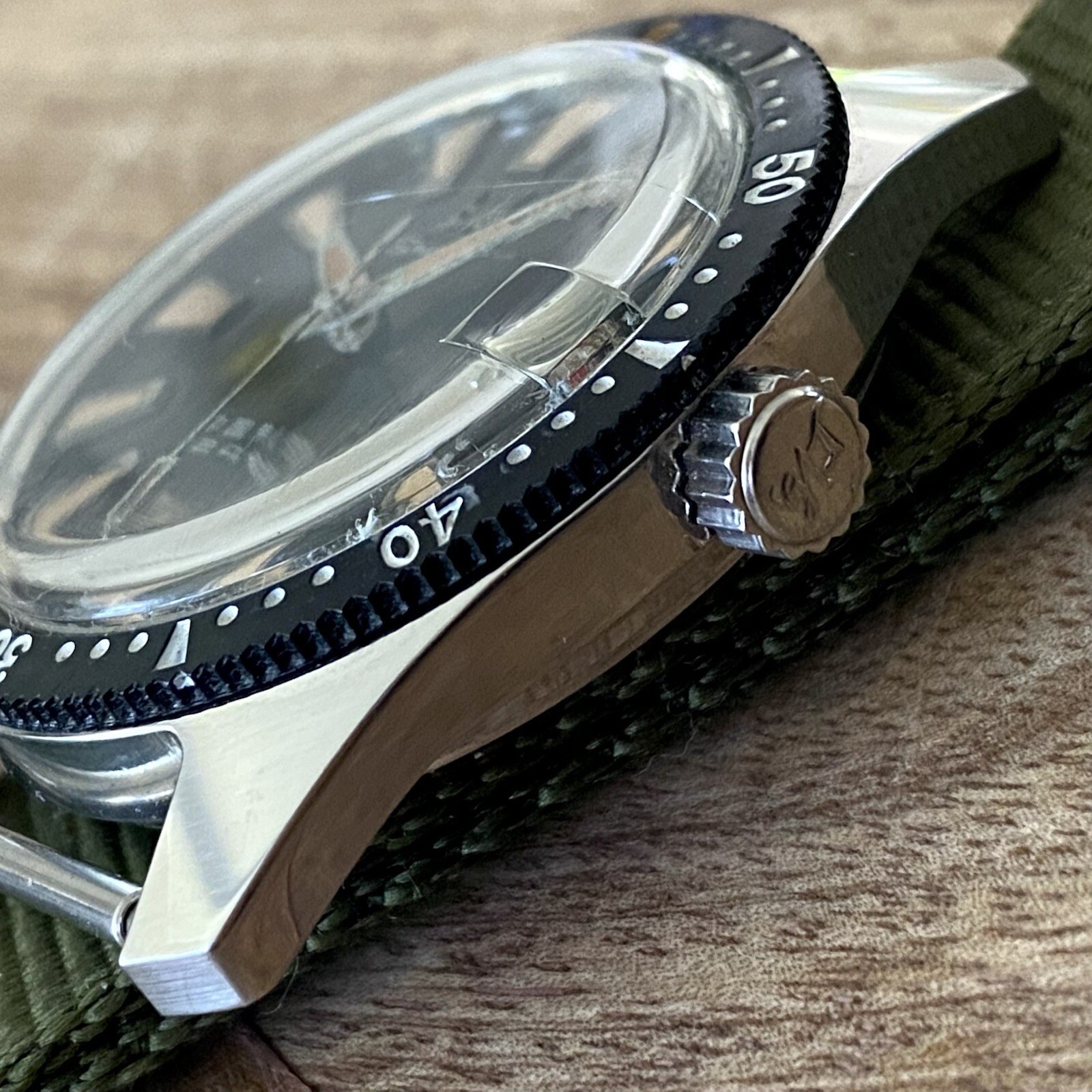 Vintage {Prof. SERVICED} ShangHai 114 Diver SS4 Chinese Military Watch (1540)