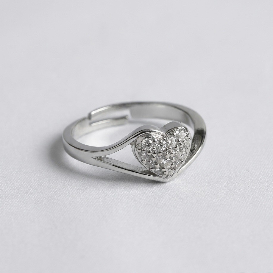 Silver -Plated Stainless Steel Luxury Ring Adjustable – NON TARNISH BOND (83)