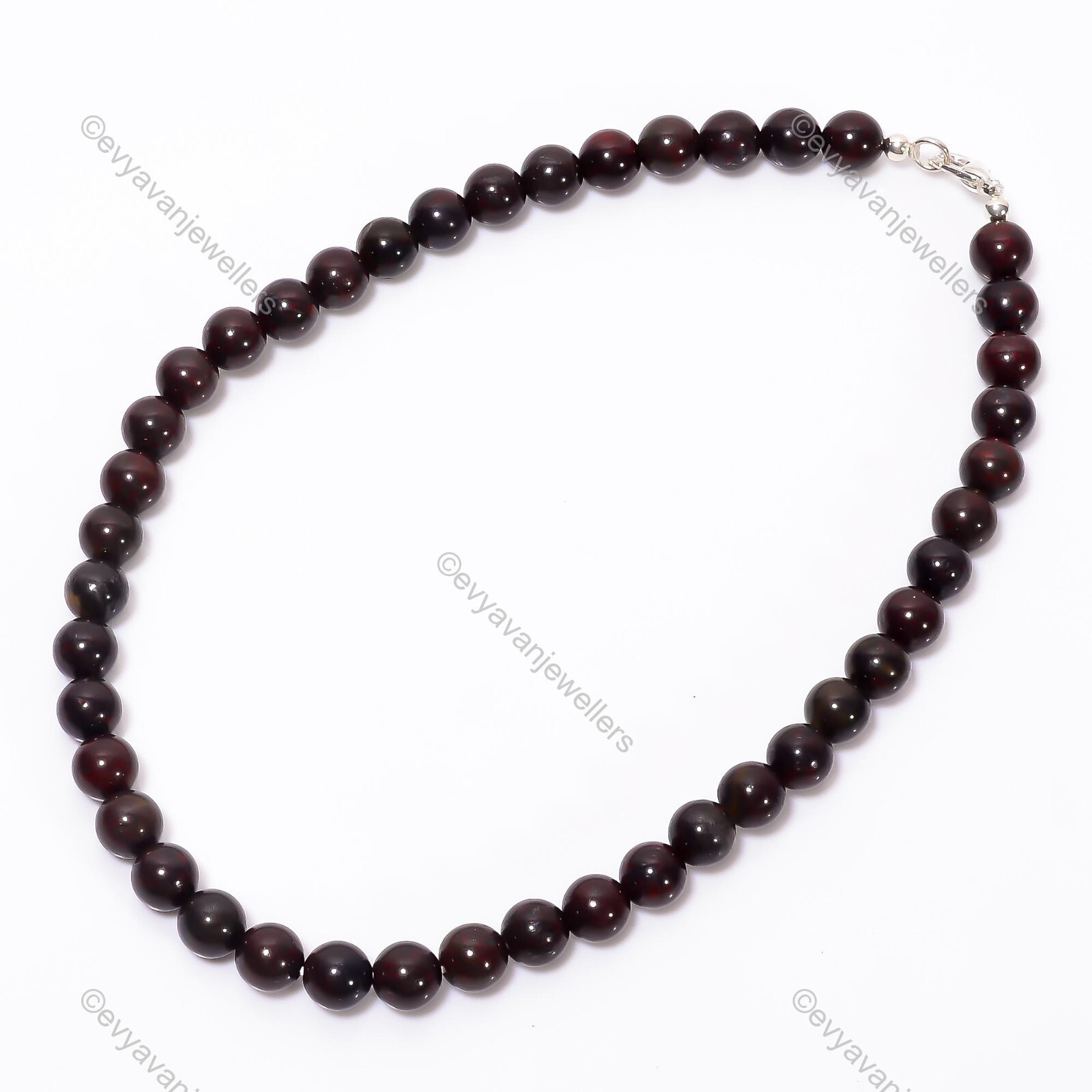 Gift For Her 925 Silver Iron Tiger Eye Gemstone Beaded Adjustable Necklace