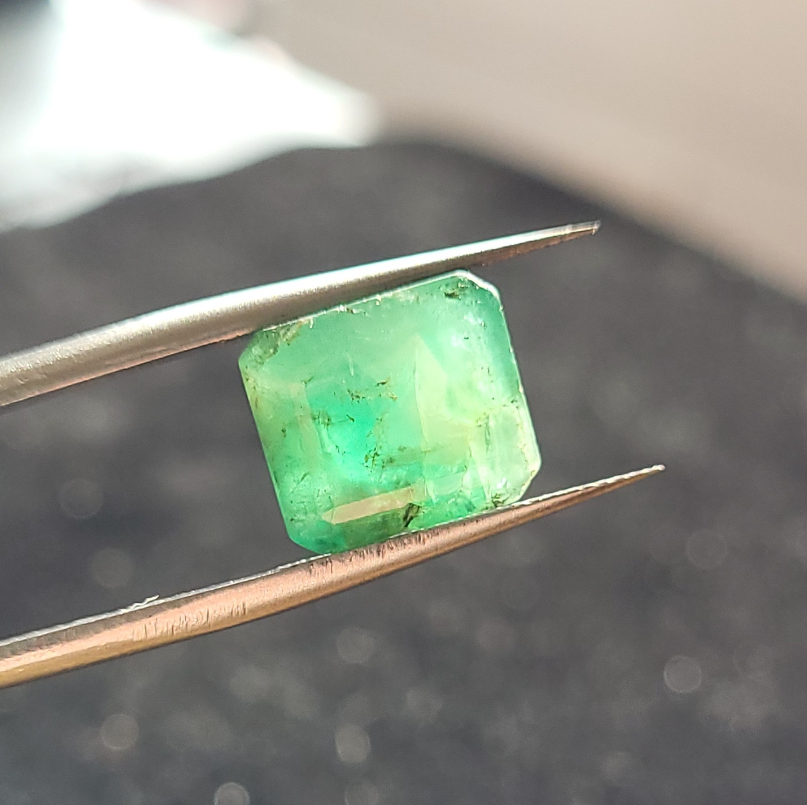 Natural Untreated Certified Translucent Green Zambian Emerald 11x10mm 6.90ct