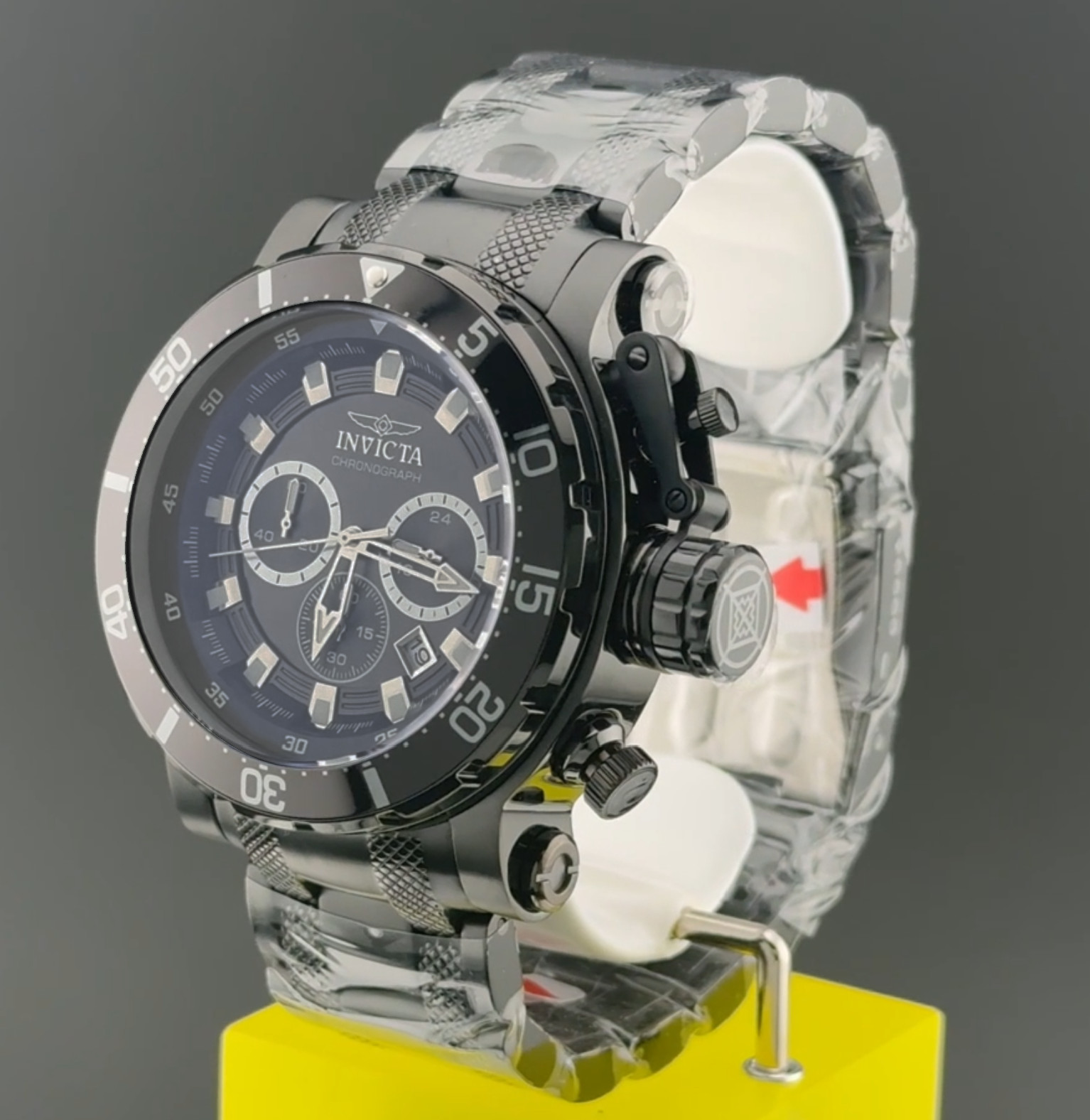 Invicta Coalition Forces Night Hawk Men’s 52mm Black Chrono Watch MSRP $1395