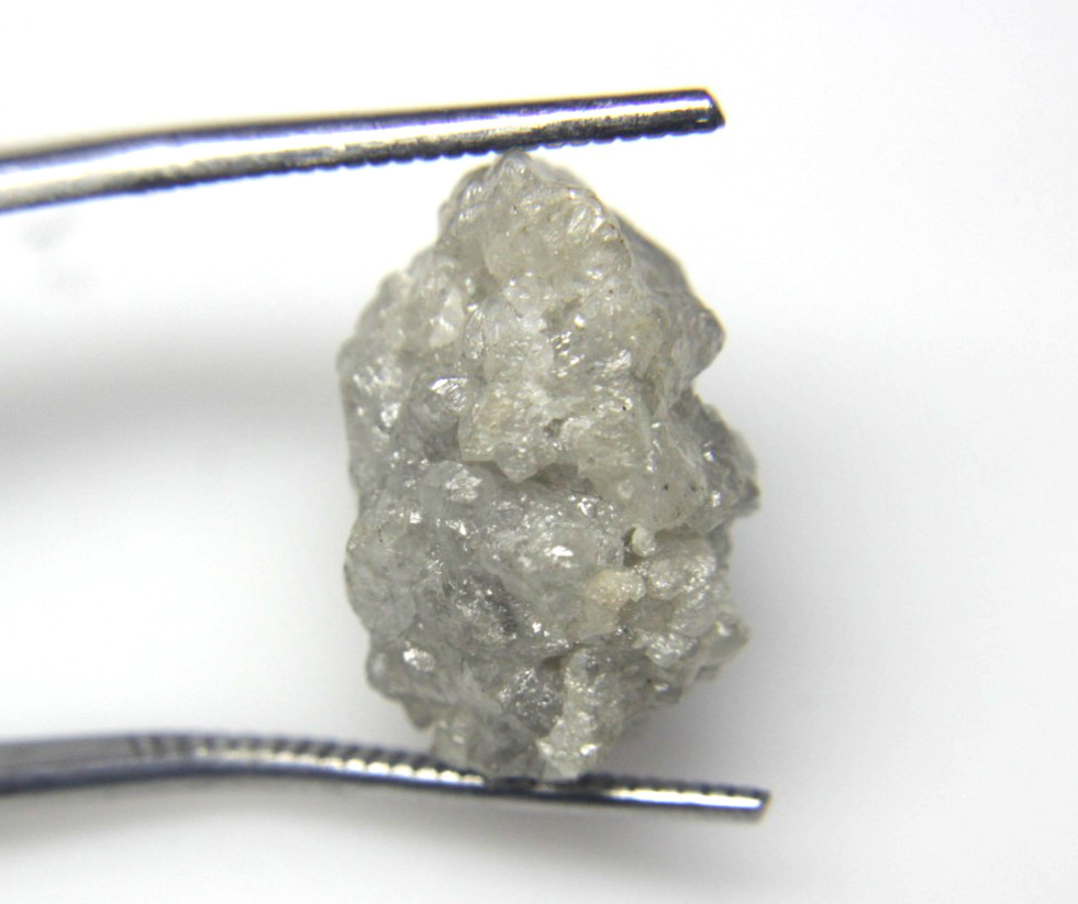 22.03CTS BIG RAW UNCUT GRAY WHITE ROUGH DIAMOND 20.50×12.50×11.05 MM