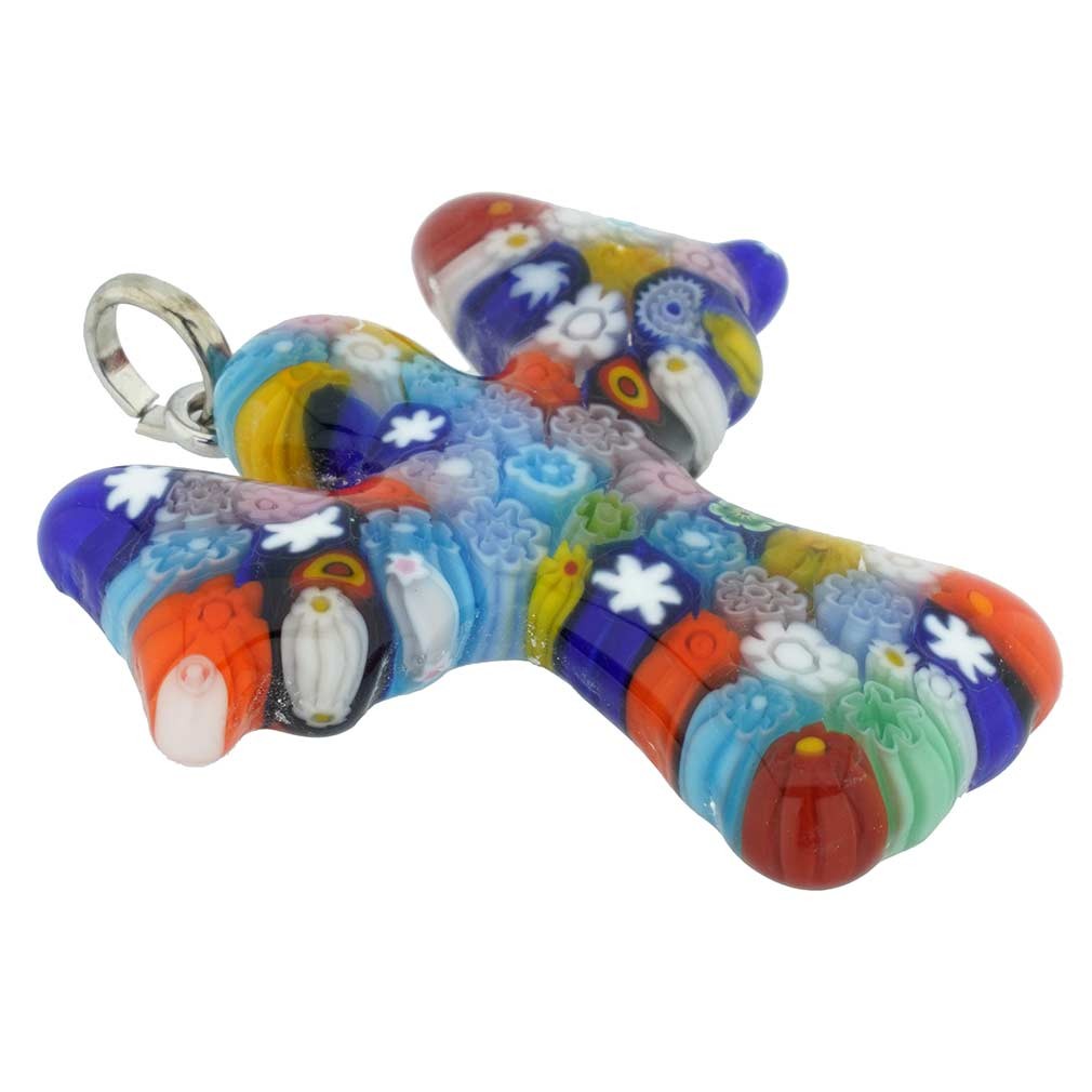GlassOfVenice Murano Glass Millefiori Angel Pendant – Multicolor