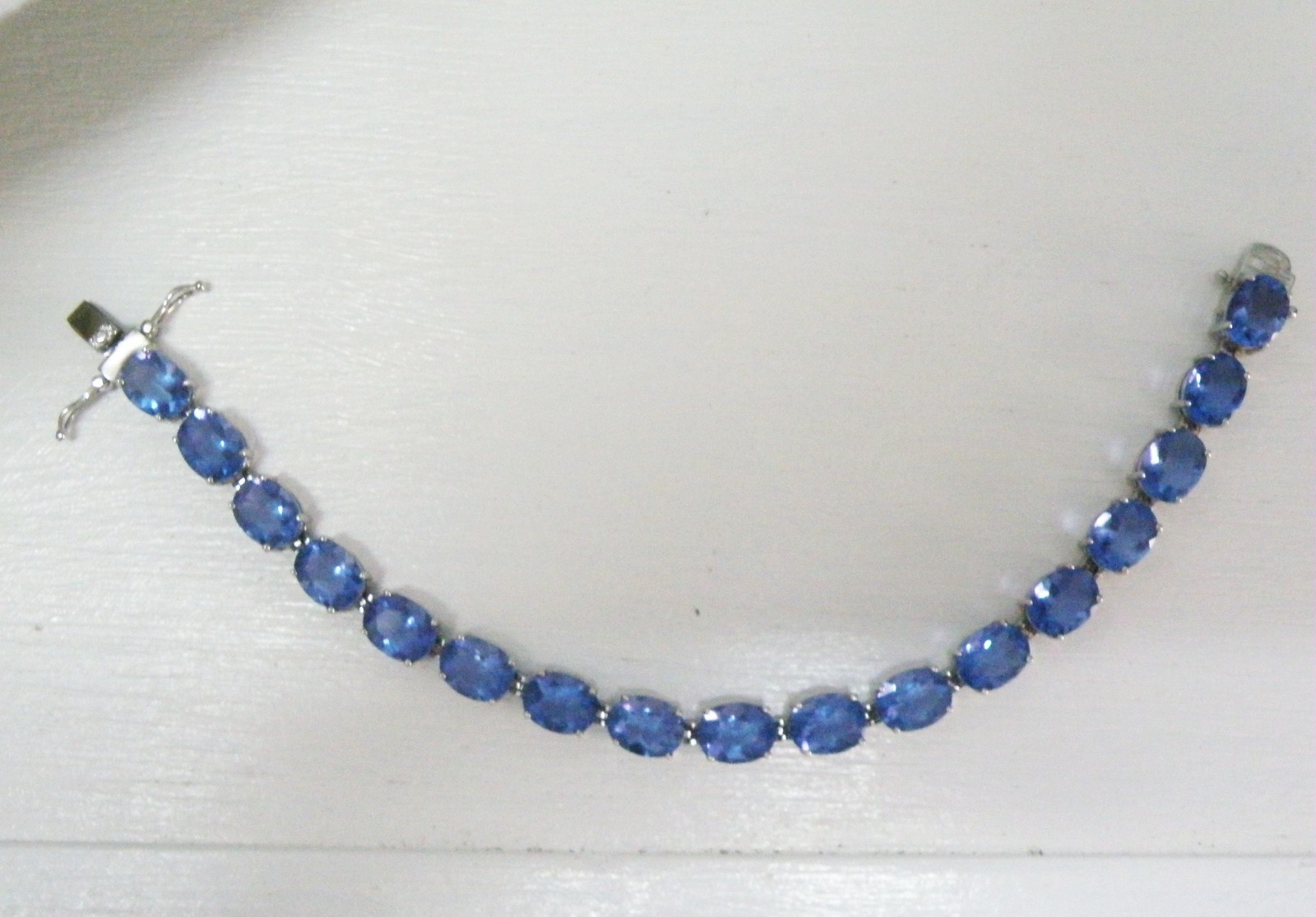 Sterling Silver 925 Treated Color Change Fluorite Tennis Bracelet Fits 7.5