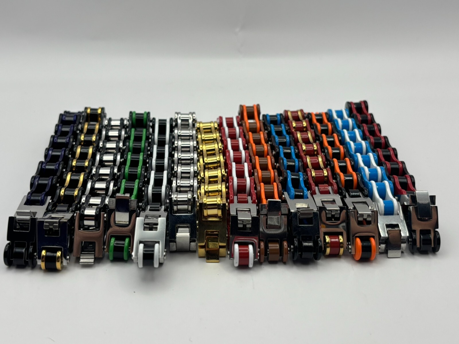 Stainless Steel Motorcycle BMX MX Bike Motorcycle Chain Bracelet Men Jewelry