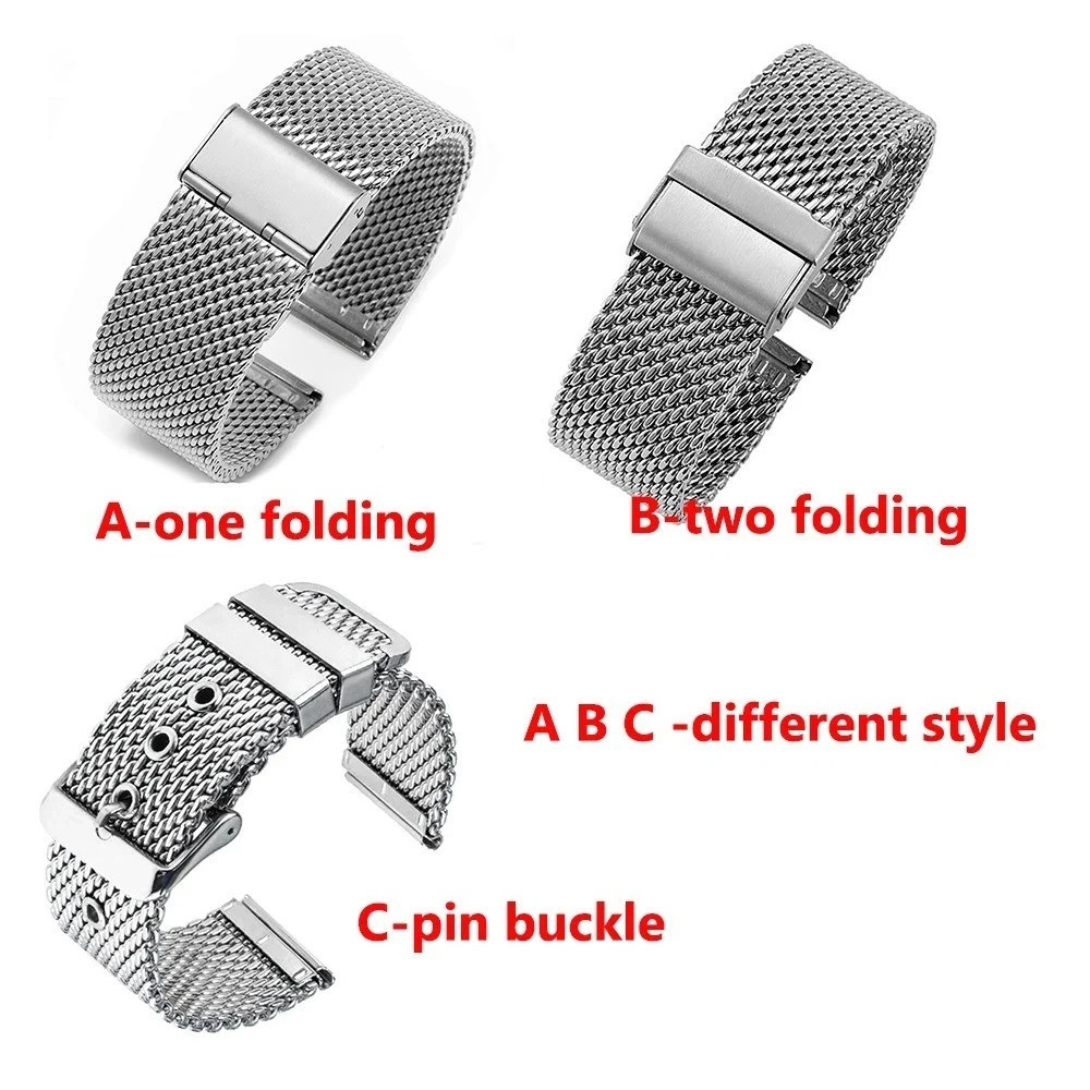 Milanese Stainless Steel Watch Band Mesh Strap Bracelet 18mm 20mm 22mm 24mm