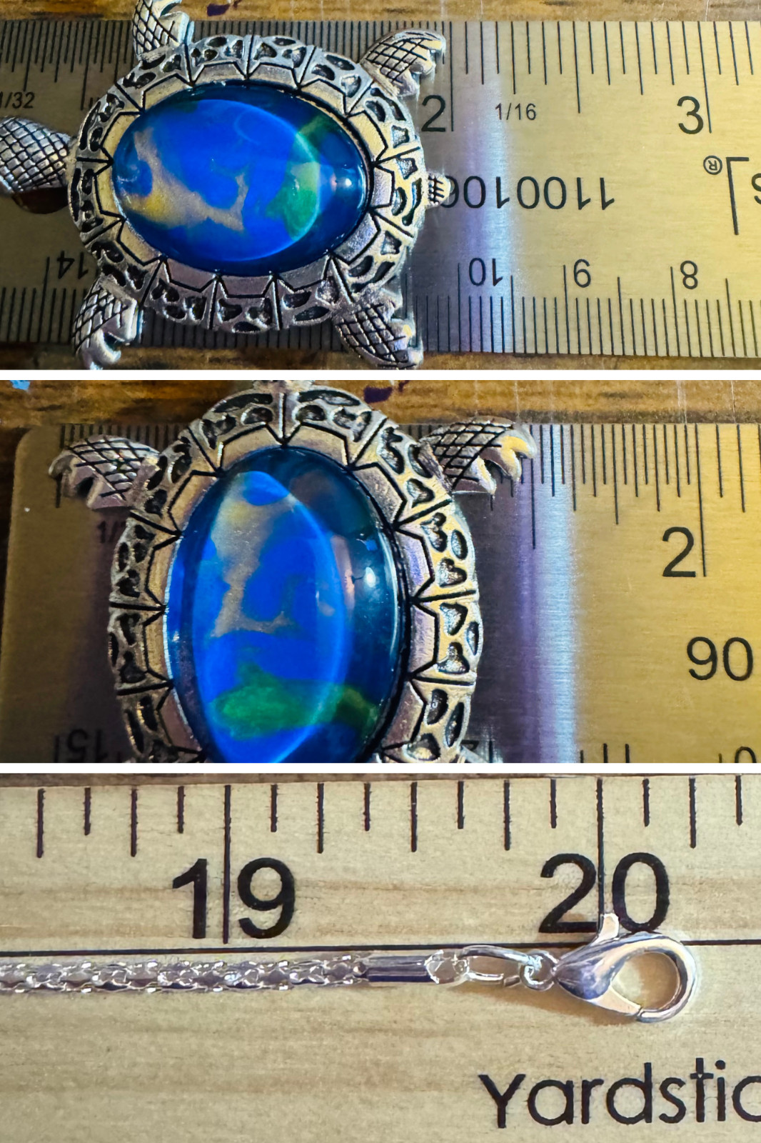 Turtle Cabochon Necklace One of a kind Hand-Painted by a local Ozark Artist-Me