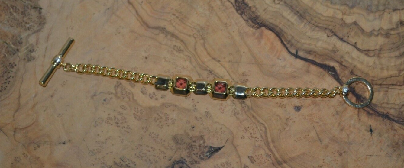 Henri Bendel Stone and Chain Toggle Bracelet
