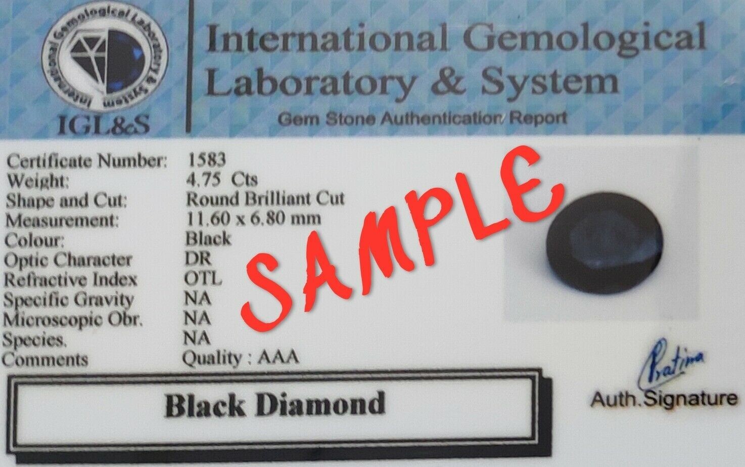 Certified 8-9 Ct. Loose Heart Cut Black Diamond For Jewelry Making