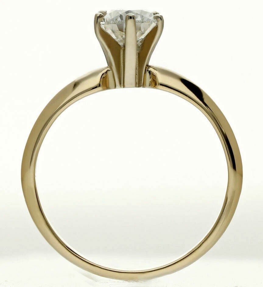 New Natural Pear Diamond Solitaire Engagement Ring 1.06CT 14K YG Size 6