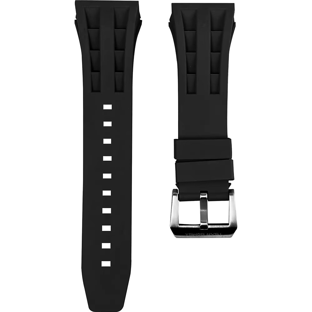 FKM Rubber Watch Band Strap Fits TSAR BOMBA TB8204 TB8206 TB8207 TB8208 TB8209