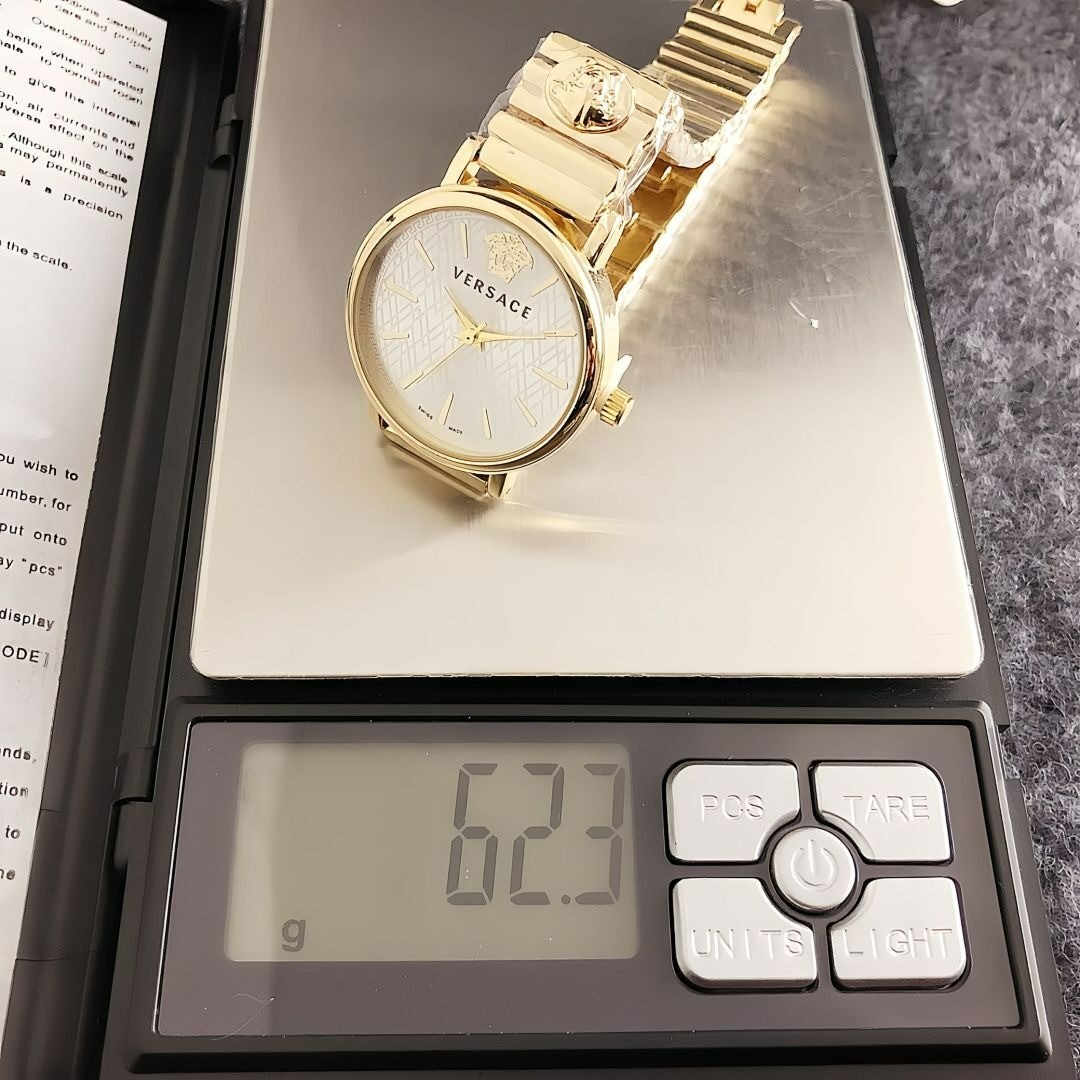 Timeless Versace 32mm Quartz Watch with Alloy Wristband and Box