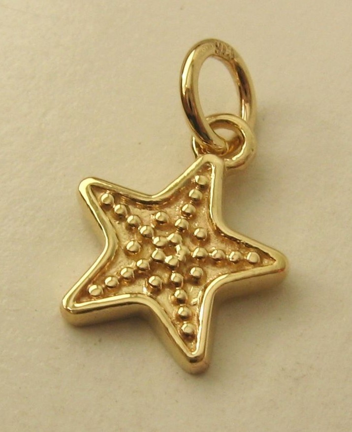 GENUINE SOLID 9K 9ct Yellow GOLD STAR CHARM PENDANT