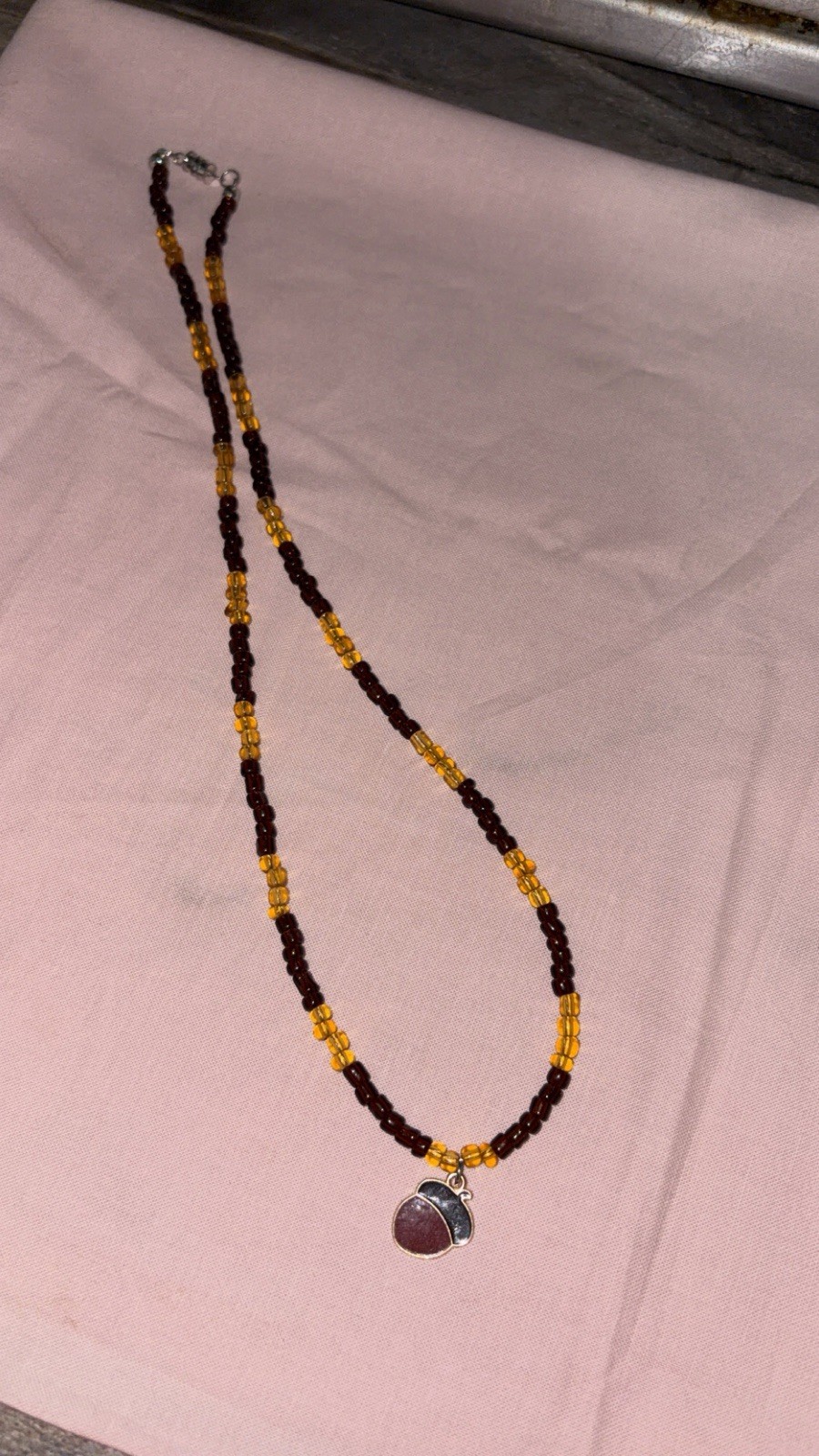 Autumn Acorn Beaded Necklace 🍂🤎 Nature Theme Autumn Vibes Boho Beaded Necklace