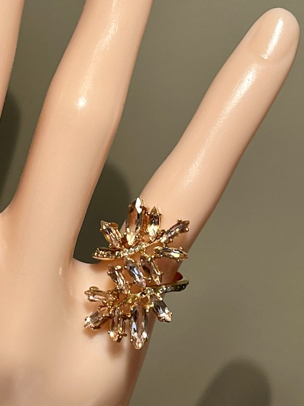18k Gold Imperial Topaz & Diamond Ring 5.61gr Vintage Estate Sizable Statement!