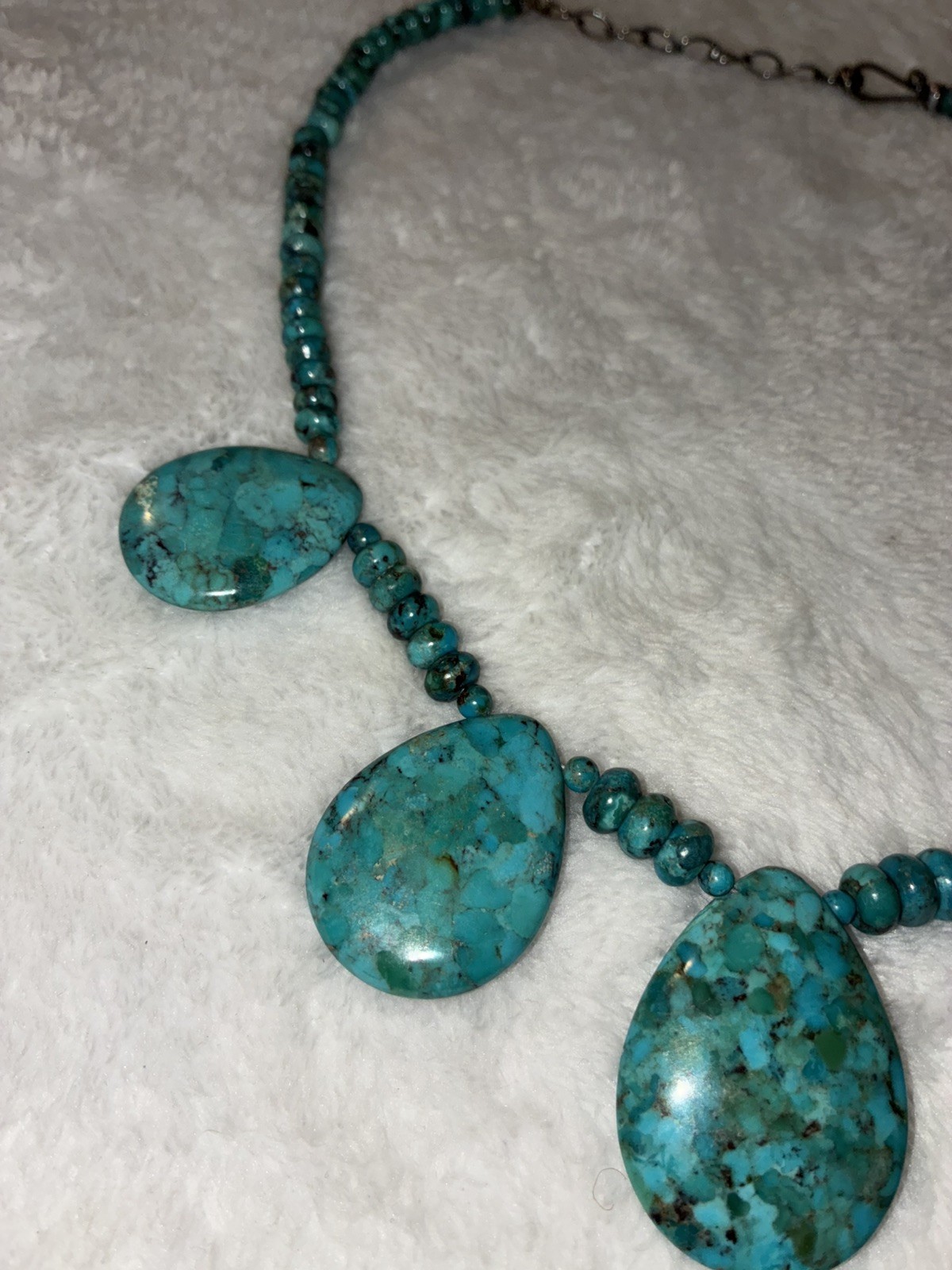 Jay King Mine Finds Sterling Silver Turquoise Beaded Statement Necklace 925