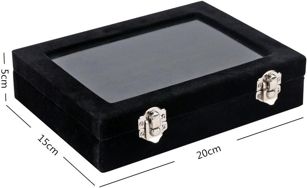 Chic Black Velvet Jewelry Box with Removable Compartments – Ideal Gift for Her