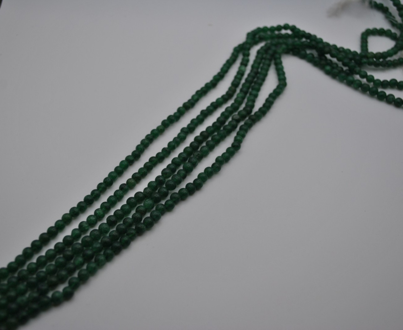 Green Aventurine Gemstone Strand with Smooth Stones (No Clasp)
