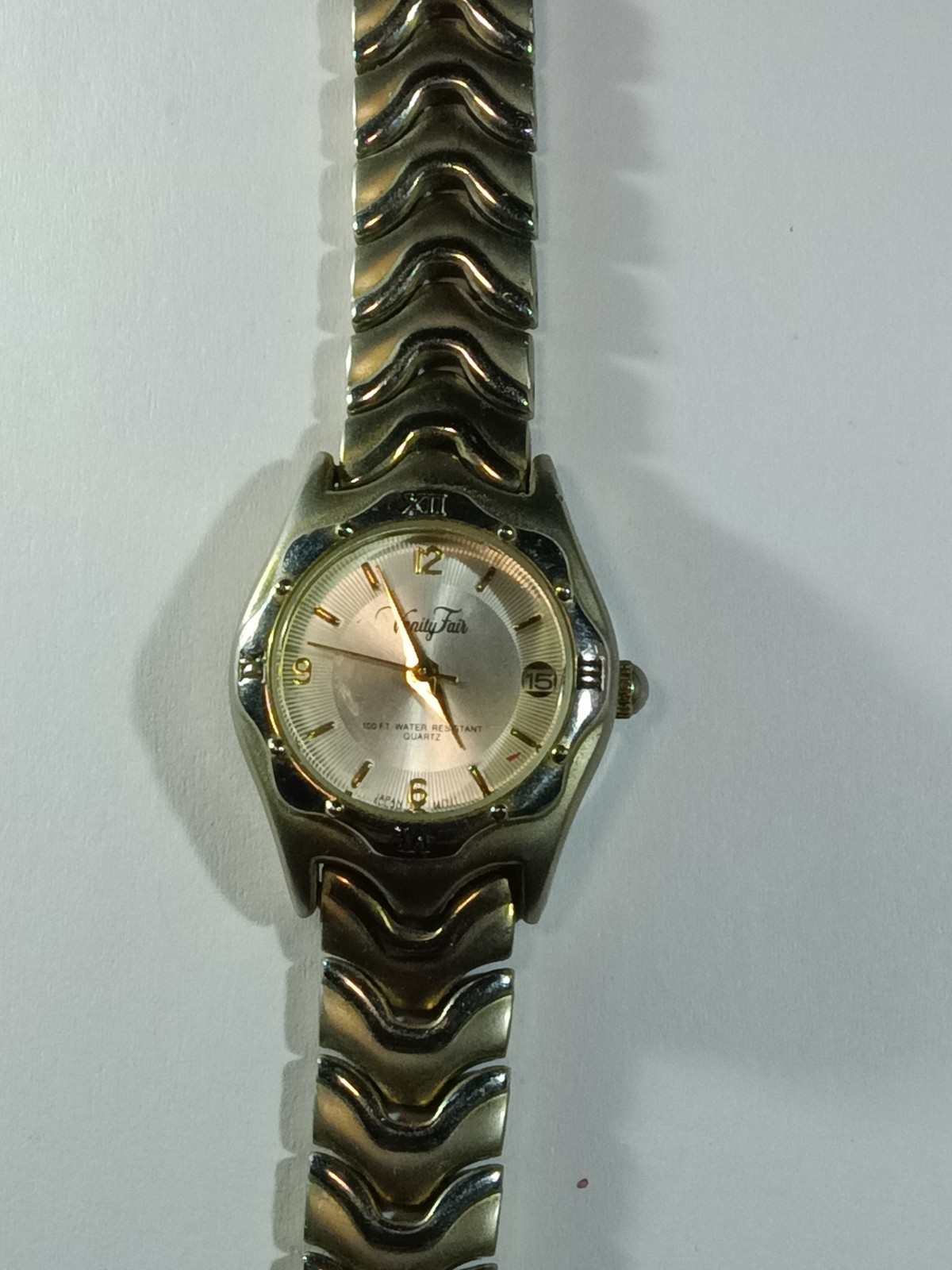 Vanity Fair Ladies Two Tone Watch by Advance Quartz Wristwatch Ref# VFW97324W