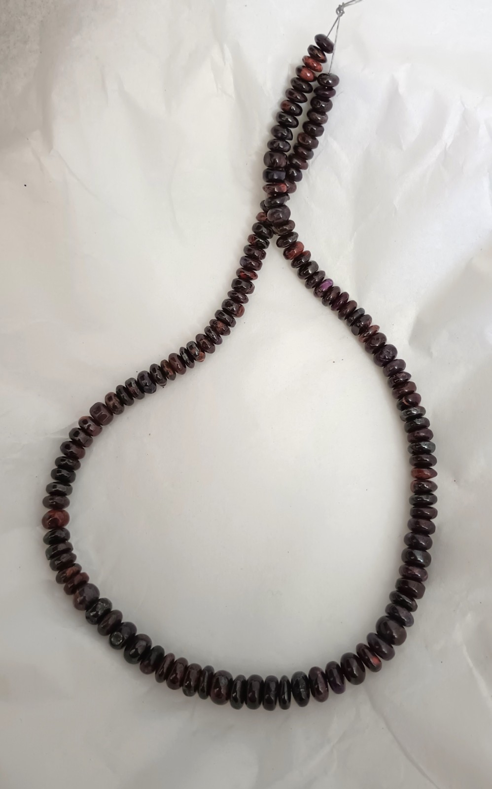 SUGILITE, BUSTAMITE 6-8MM RONDELLE BEADS – 17.75″ Strand – 4071E