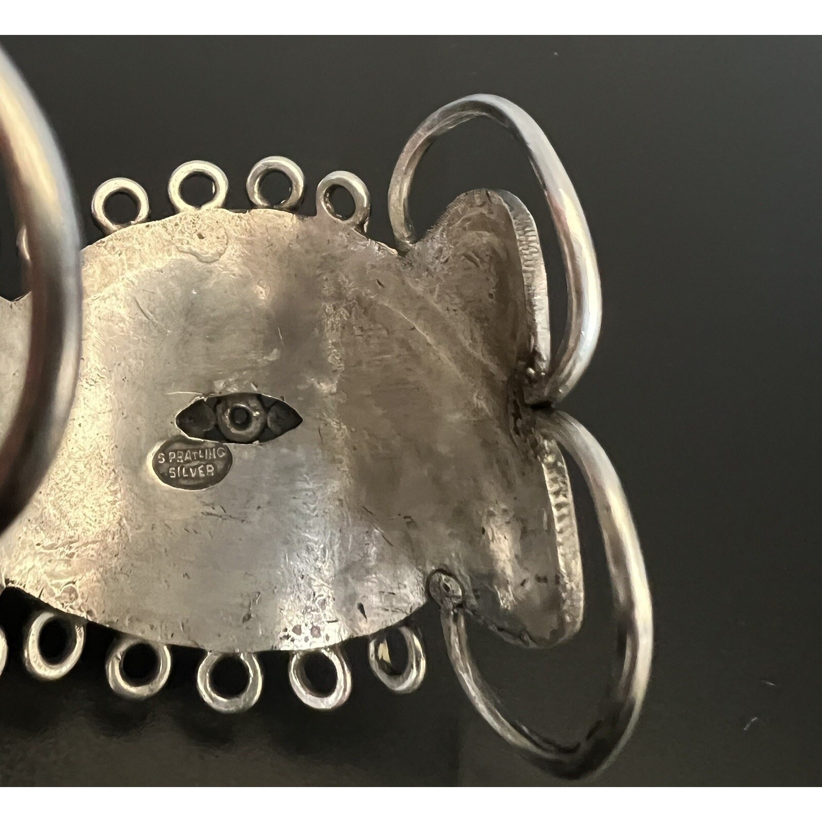 Vintage William Spratling Taxco Mexican Sterling Silver Mask Cuff 114g HEAVY