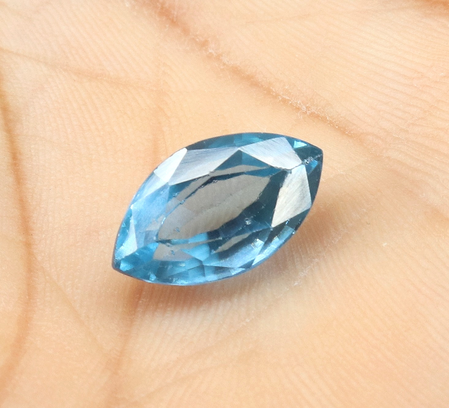 Natural 7.45 Ct Museum Blue Aquamarine Marquise Cut Certified Loose Gemstone