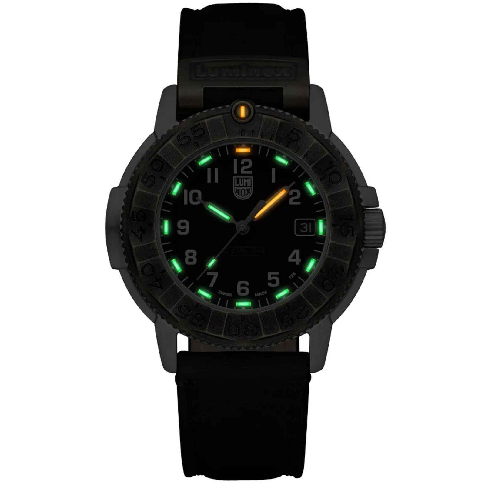 Luminox Adventure 43mm Outdoor Explorer Black Dial Leather Mens Quartz Watch XL.