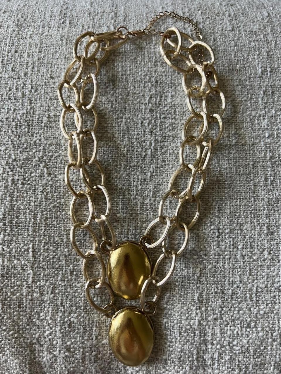 Chunky Link Gold Tone Necklace