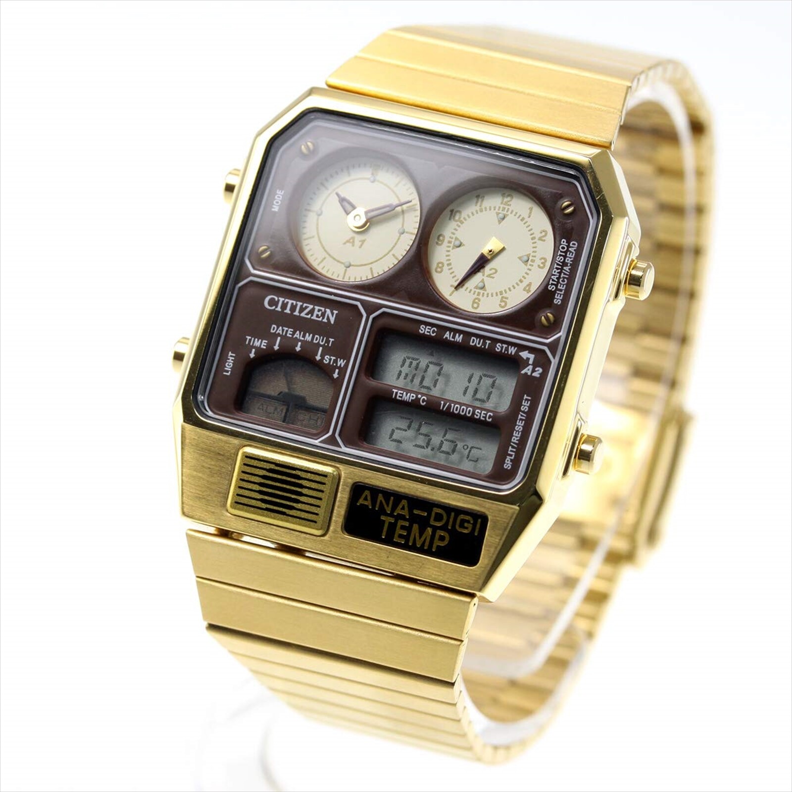 CITIZEN ANA-DIGI TEMP reprint model watch gold JG2103-72X from japan NEW