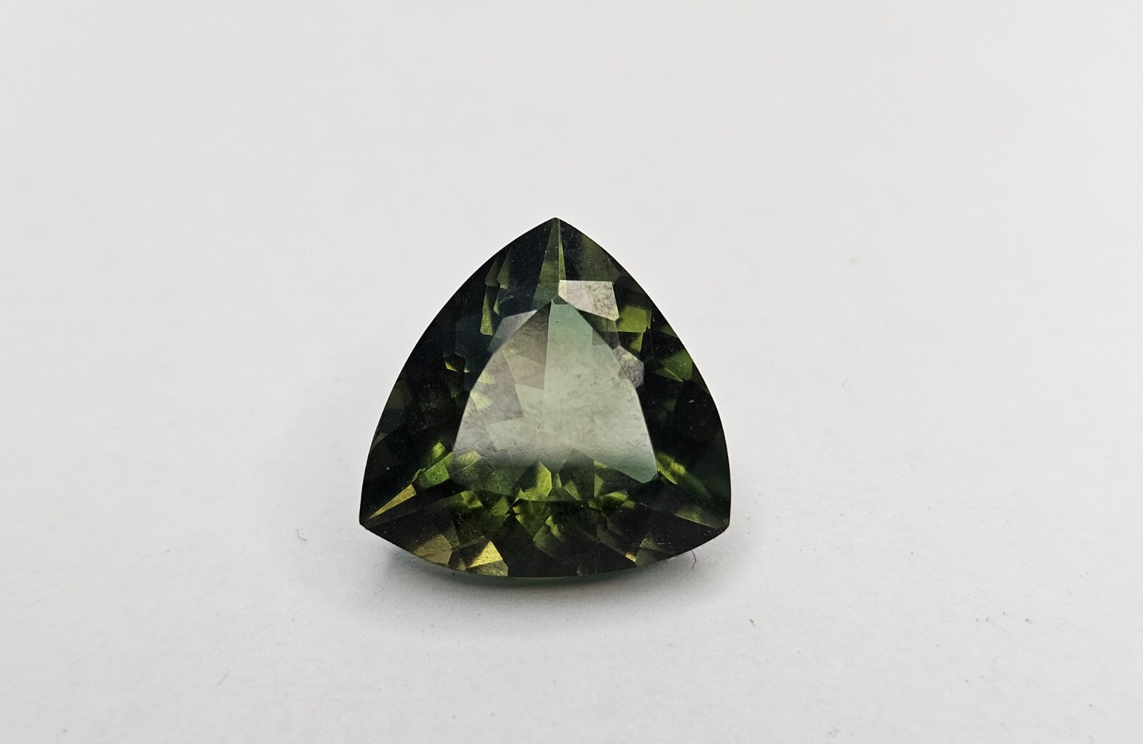 Moldavite Natural Green EGL Certified Trillion Cut 10+ Ct Loose Gemstone
