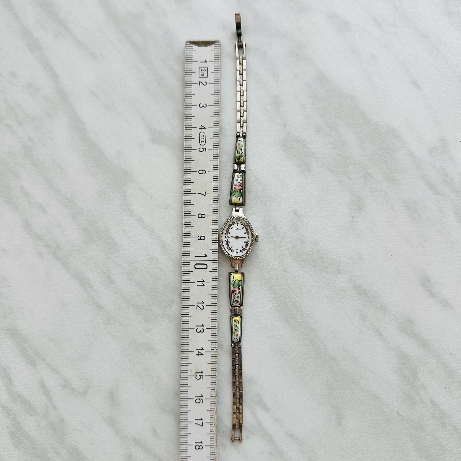 CHAIKA Enamel Stones Women Lady vtg soviet USSR Watch Mechanical Classic Luxury