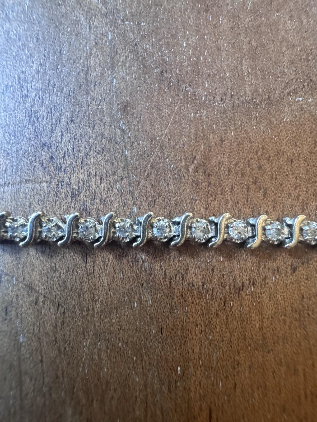 Natural Diamond Tennis Bracelet 10K