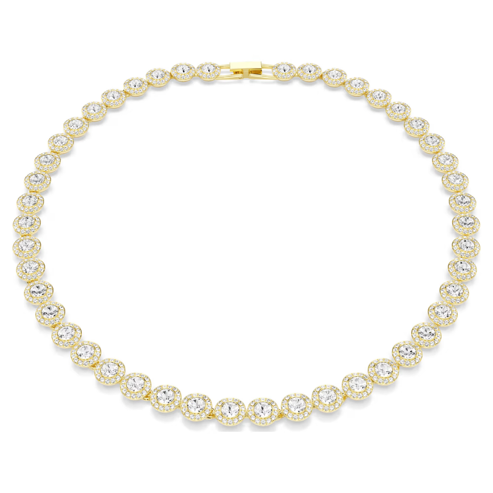 Swarovski Una Angelic Halo Crystal Necklace Gold Free Ship