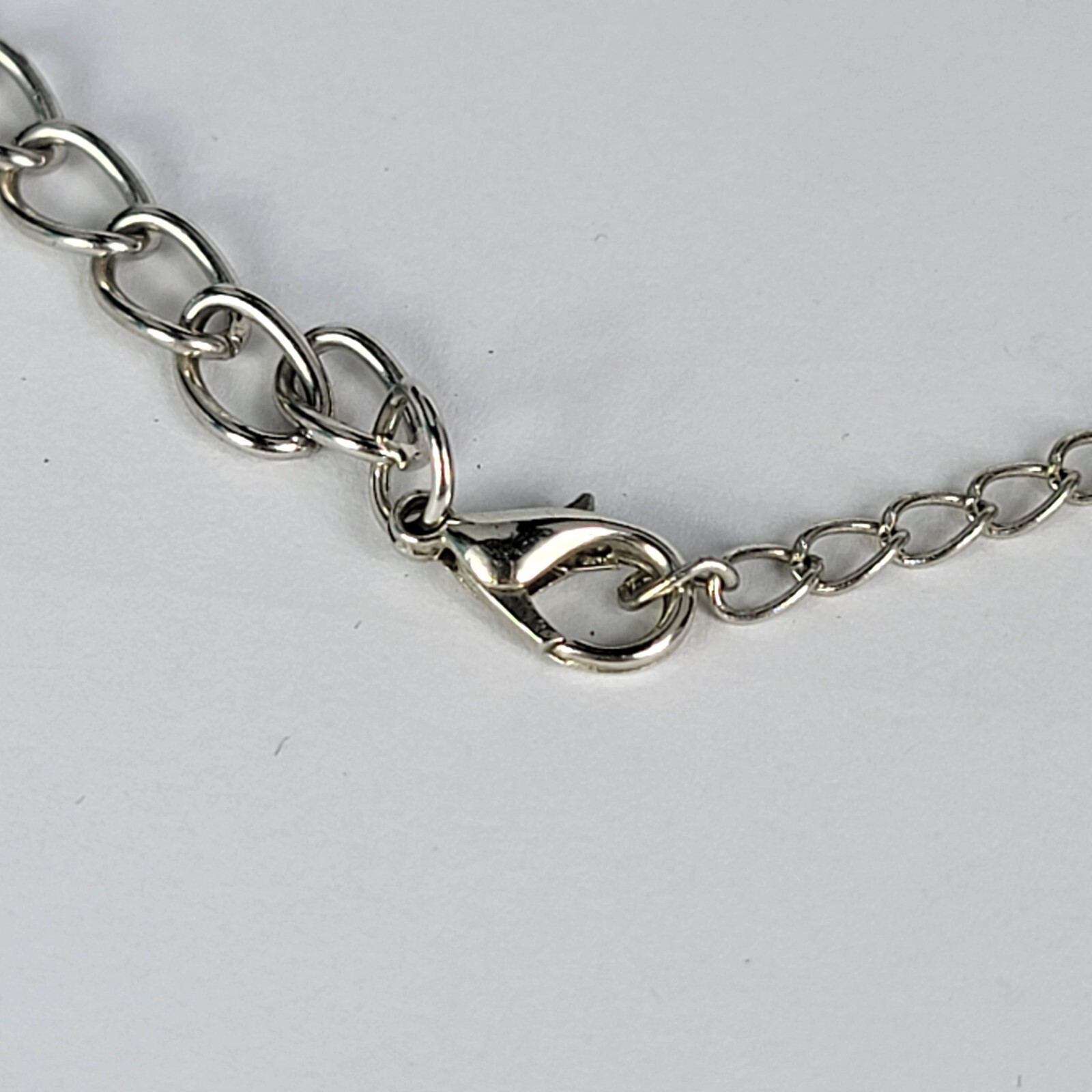 Silver-Tone Clear Crystal Statement Bib Necklace 20.5 in Lobster Clasp