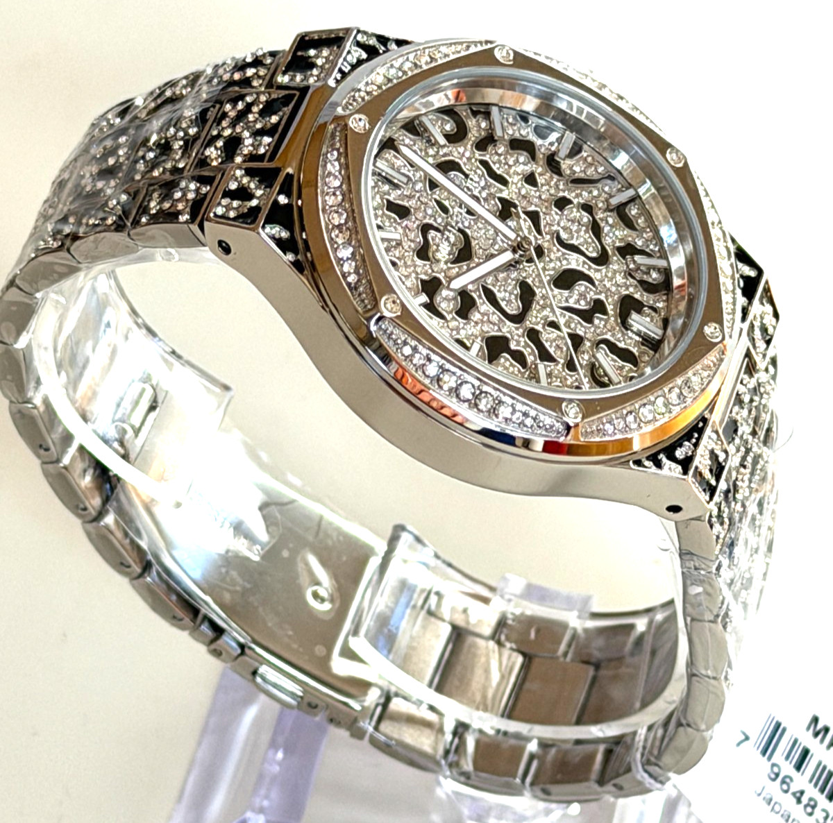 MICHAEL KORS MK7408 Lennox Animal Pavé SILVER-Tone Ladies Watch BNWT G/Box $550